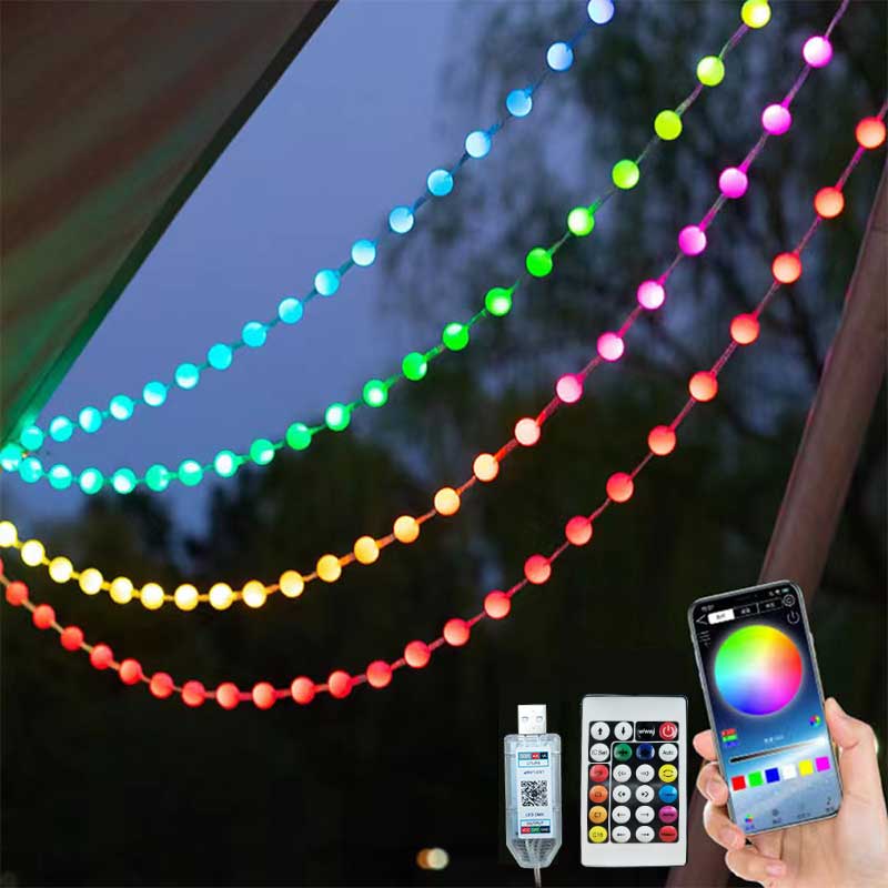 RGBIC Round ball 5V USB Blueto - đánh giá và giá Outdoor Power Strip Weatherproof
