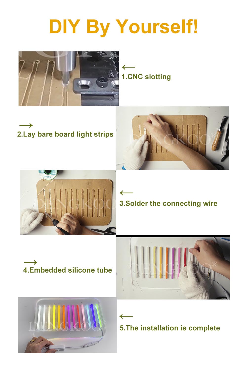 Dải đèn LED neon silicon 6mm,  - đánh giá và giá Outdoor Power Strip Weatherproof